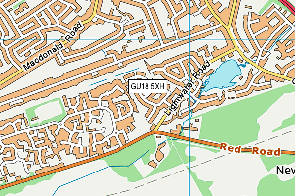 GU18 5XH map - OS VectorMap District (Ordnance Survey)