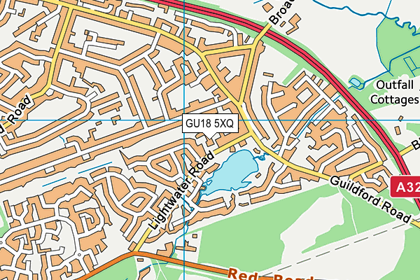 GU18 5XQ map - OS VectorMap District (Ordnance Survey)