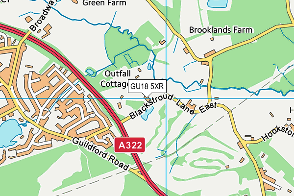 GU18 5XR map - OS VectorMap District (Ordnance Survey)