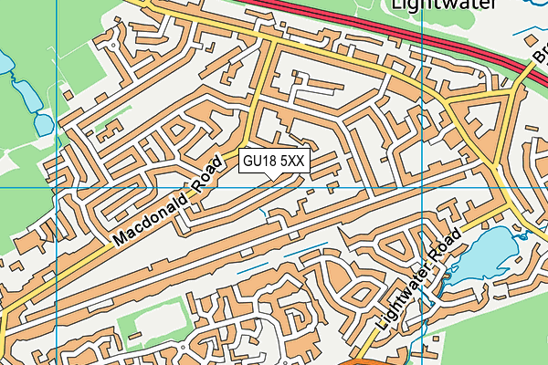 GU18 5XX map - OS VectorMap District (Ordnance Survey)