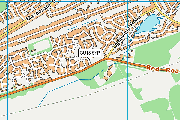 GU18 5YP map - OS VectorMap District (Ordnance Survey)