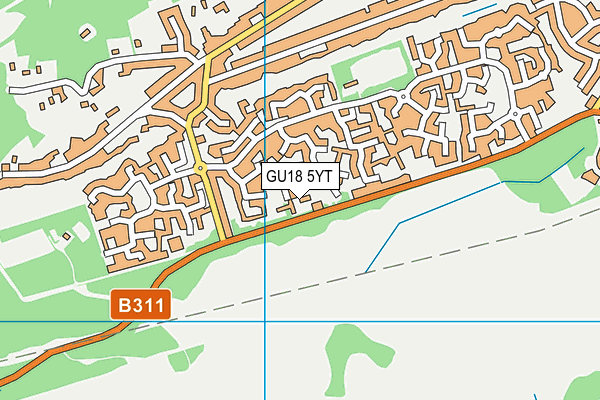 GU18 5YT map - OS VectorMap District (Ordnance Survey)