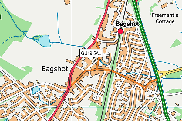 GU19 5AL map - OS VectorMap District (Ordnance Survey)