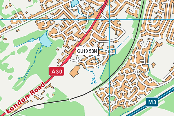 GU19 5BN map - OS VectorMap District (Ordnance Survey)