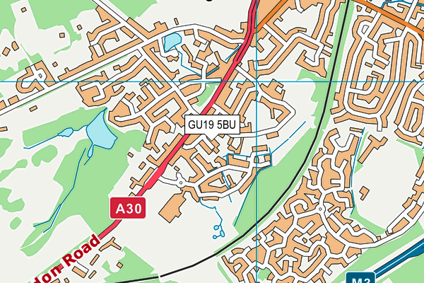 GU19 5BU map - OS VectorMap District (Ordnance Survey)