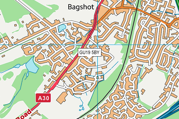 GU19 5BY map - OS VectorMap District (Ordnance Survey)