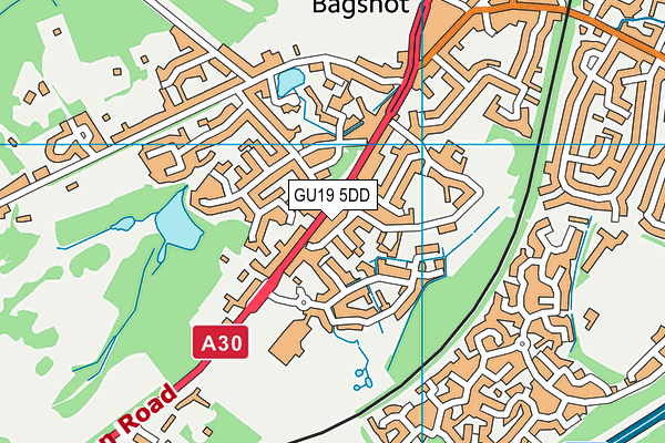 GU19 5DD map - OS VectorMap District (Ordnance Survey)