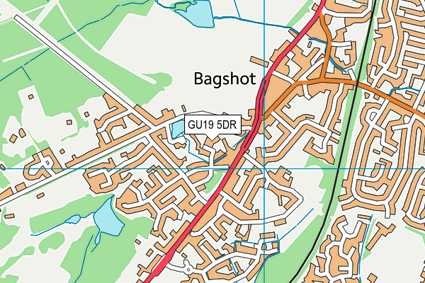 GU19 5DR map - OS VectorMap District (Ordnance Survey)