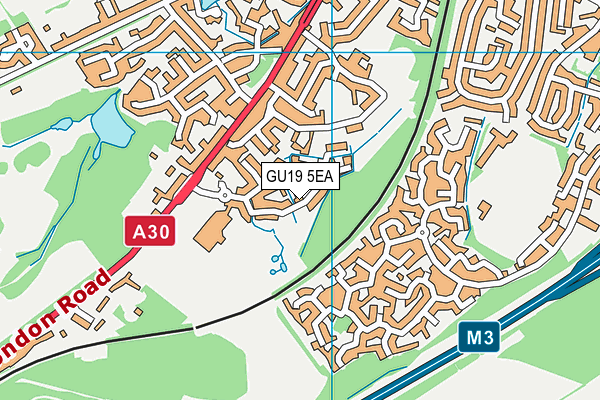 GU19 5EA map - OS VectorMap District (Ordnance Survey)