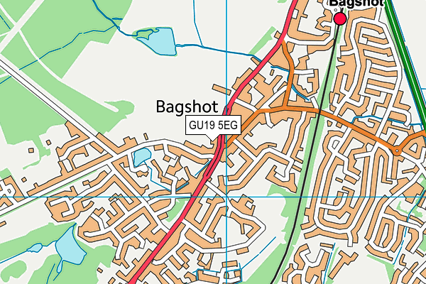 GU19 5EG map - OS VectorMap District (Ordnance Survey)