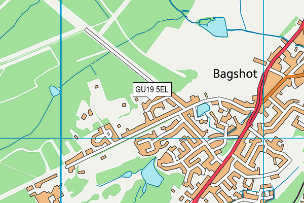 GU19 5EL map - OS VectorMap District (Ordnance Survey)