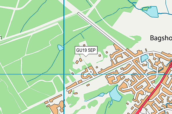 GU19 5EP map - OS VectorMap District (Ordnance Survey)