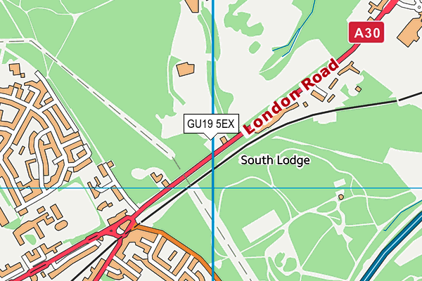 GU19 5EX map - OS VectorMap District (Ordnance Survey)