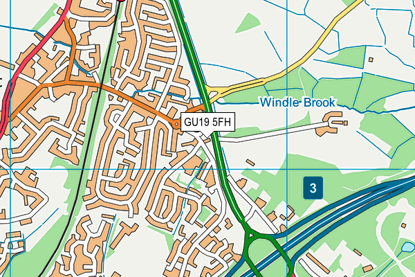 GU19 5FH map - OS VectorMap District (Ordnance Survey)