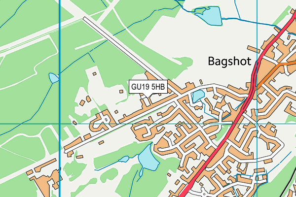 GU19 5HB map - OS VectorMap District (Ordnance Survey)