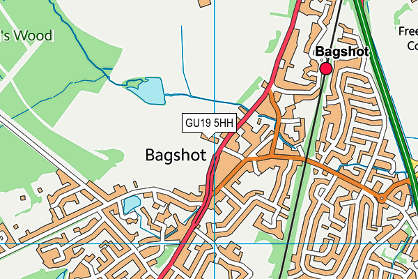 GU19 5HH map - OS VectorMap District (Ordnance Survey)