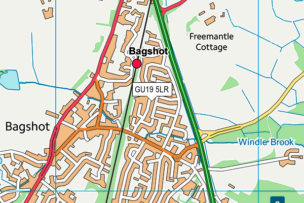 GU19 5LR map - OS VectorMap District (Ordnance Survey)