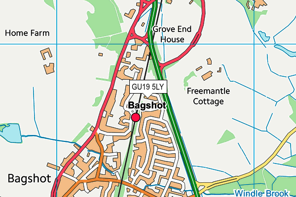 GU19 5LY map - OS VectorMap District (Ordnance Survey)