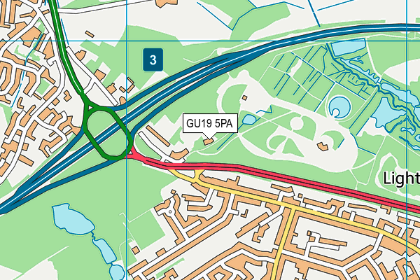 GU19 5PA map - OS VectorMap District (Ordnance Survey)