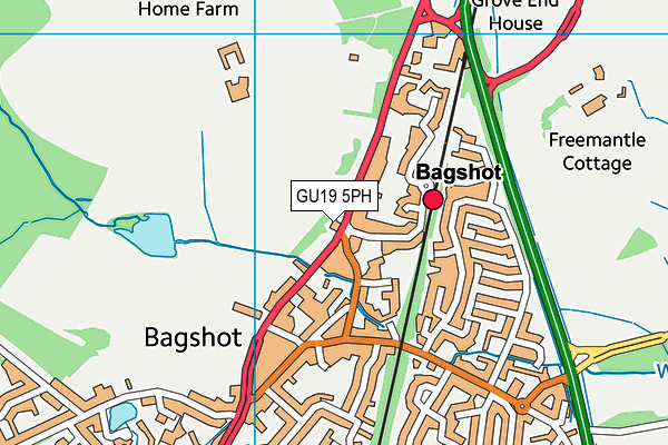 GU19 5PH map - OS VectorMap District (Ordnance Survey)