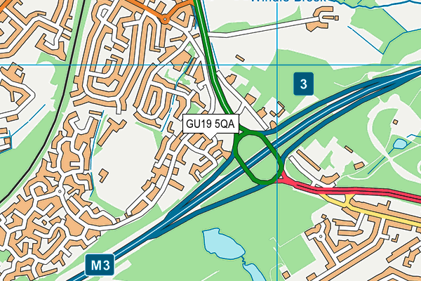 GU19 5QA map - OS VectorMap District (Ordnance Survey)