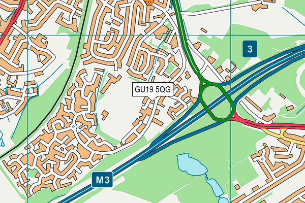 GU19 5QG map - OS VectorMap District (Ordnance Survey)