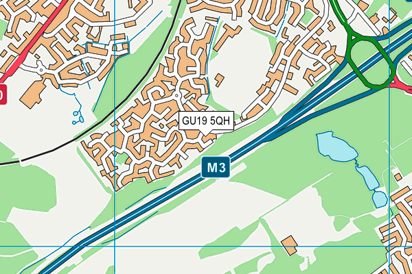 GU19 5QH map - OS VectorMap District (Ordnance Survey)