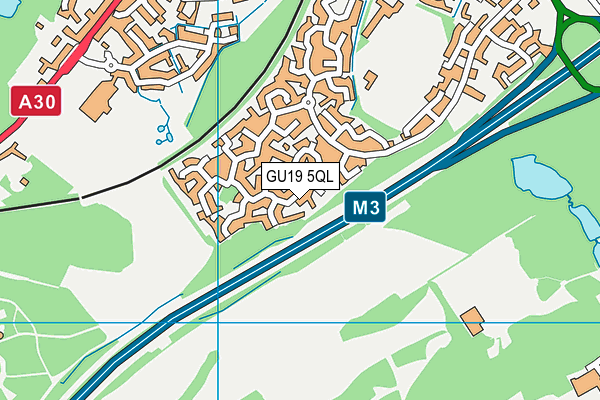 GU19 5QL map - OS VectorMap District (Ordnance Survey)