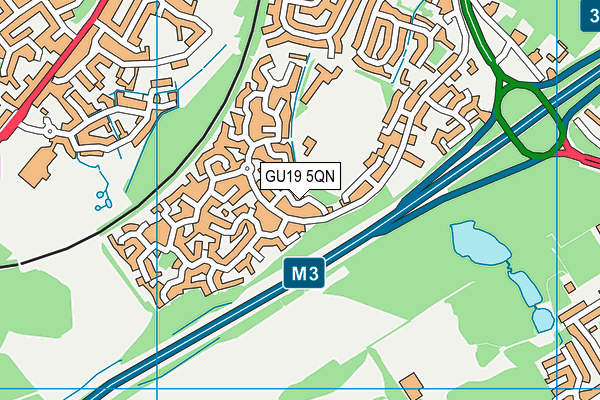 GU19 5QN map - OS VectorMap District (Ordnance Survey)