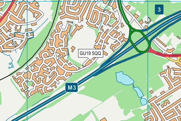 GU19 5QQ map - OS VectorMap District (Ordnance Survey)