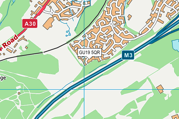 GU19 5QR map - OS VectorMap District (Ordnance Survey)