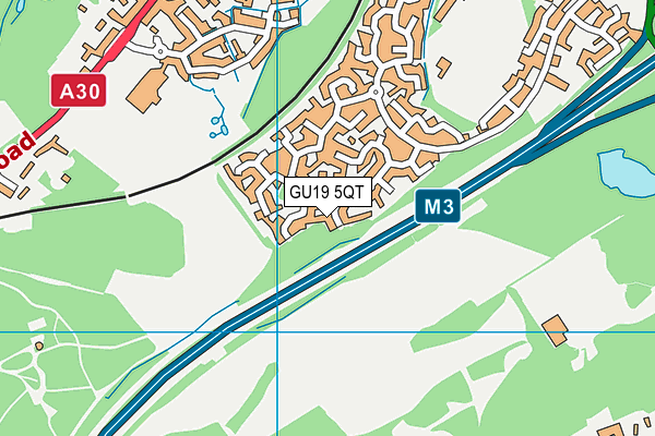 GU19 5QT map - OS VectorMap District (Ordnance Survey)