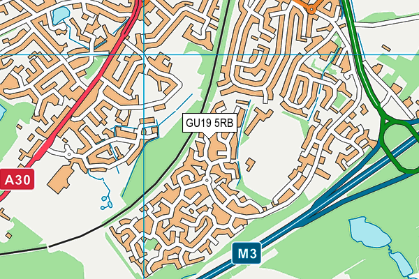 GU19 5RB map - OS VectorMap District (Ordnance Survey)