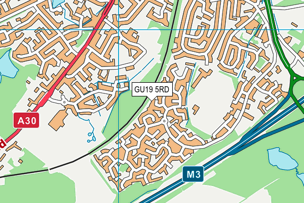 GU19 5RD map - OS VectorMap District (Ordnance Survey)