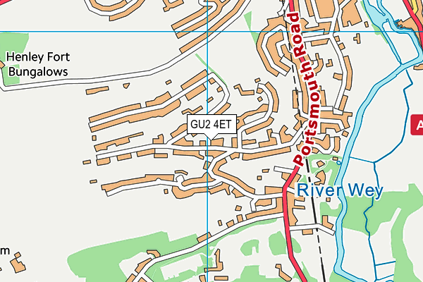 GU2 4ET map - OS VectorMap District (Ordnance Survey)