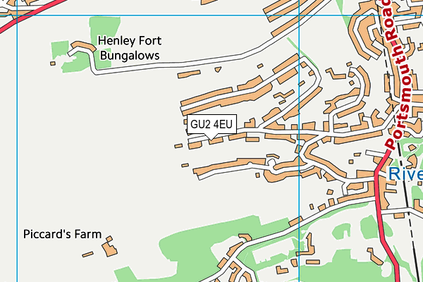 GU2 4EU map - OS VectorMap District (Ordnance Survey)