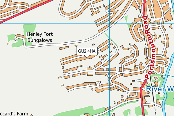 GU2 4HA map - OS VectorMap District (Ordnance Survey)