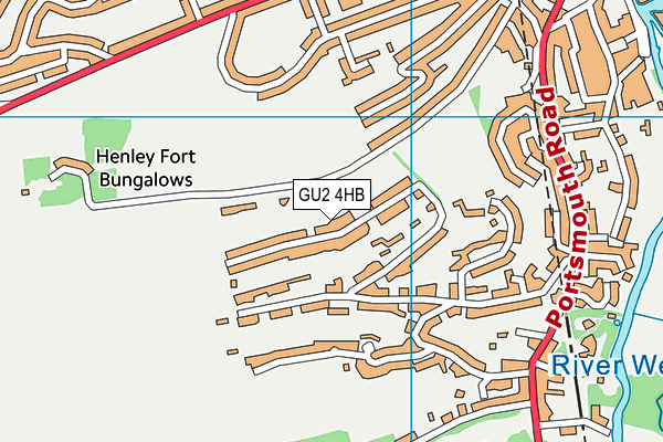 GU2 4HB map - OS VectorMap District (Ordnance Survey)