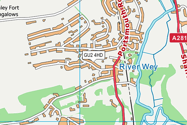 GU2 4HD map - OS VectorMap District (Ordnance Survey)