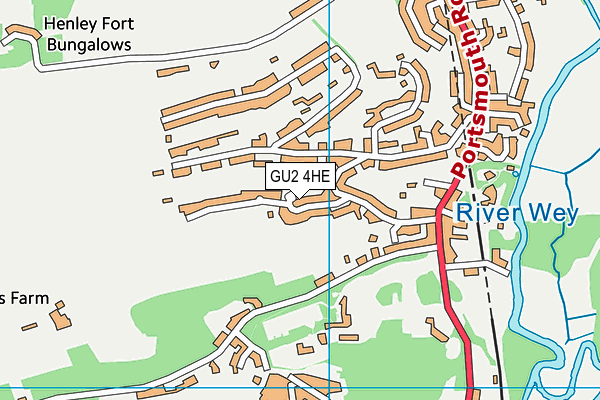 GU2 4HE map - OS VectorMap District (Ordnance Survey)