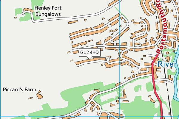 GU2 4HQ map - OS VectorMap District (Ordnance Survey)
