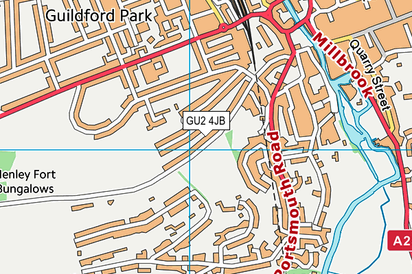 GU2 4JB map - OS VectorMap District (Ordnance Survey)