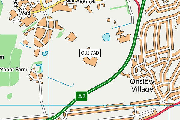 GU2 7AD map - OS VectorMap District (Ordnance Survey)