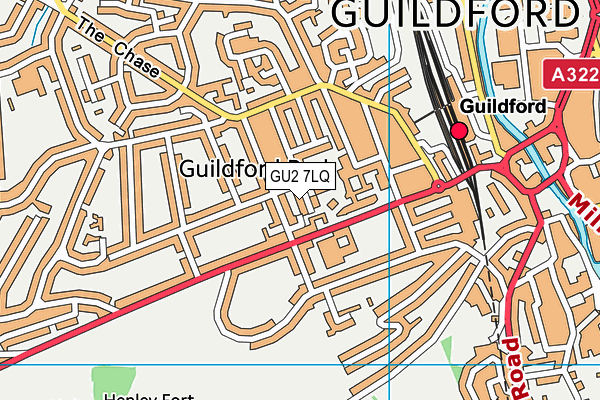 GU2 7LQ map - OS VectorMap District (Ordnance Survey)