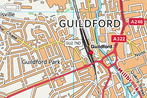 GU2 7ND map - OS VectorMap District (Ordnance Survey)