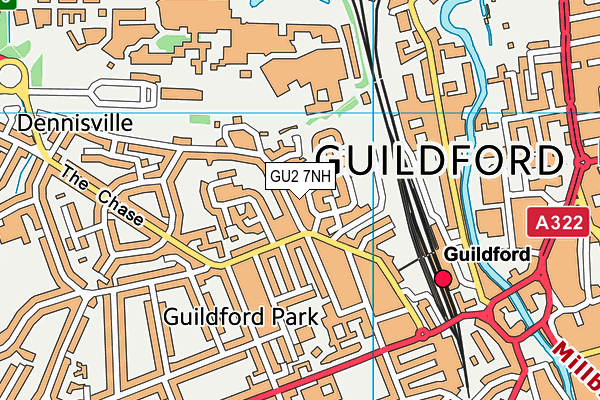 GU2 7NH map - OS VectorMap District (Ordnance Survey)