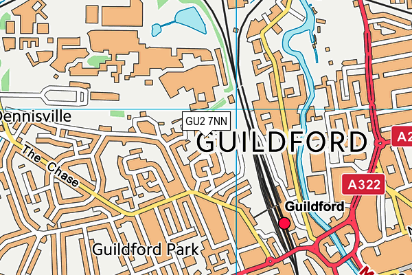 GU2 7NN map - OS VectorMap District (Ordnance Survey)