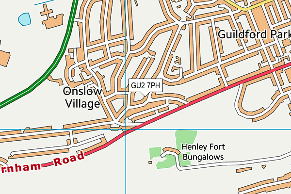 GU2 7PH map - OS VectorMap District (Ordnance Survey)