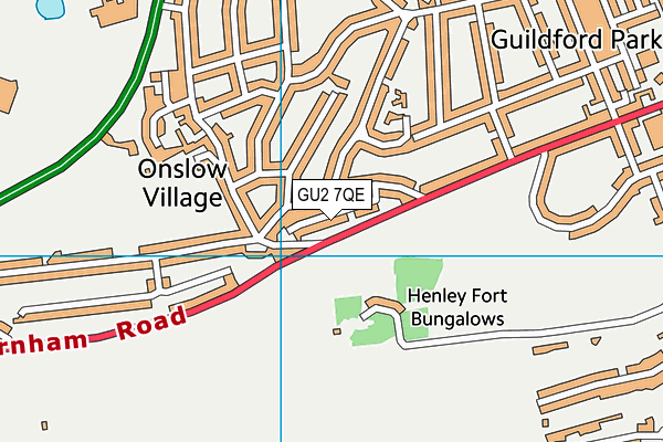 GU2 7QE map - OS VectorMap District (Ordnance Survey)