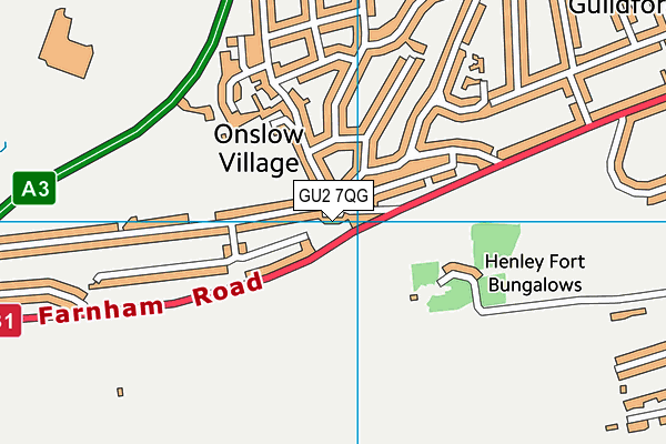 GU2 7QG map - OS VectorMap District (Ordnance Survey)